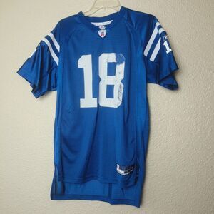 NFL Indianapolis Colts Blue Peyton Manning #18 Jersey Youth Size 18/20‎ Reebok